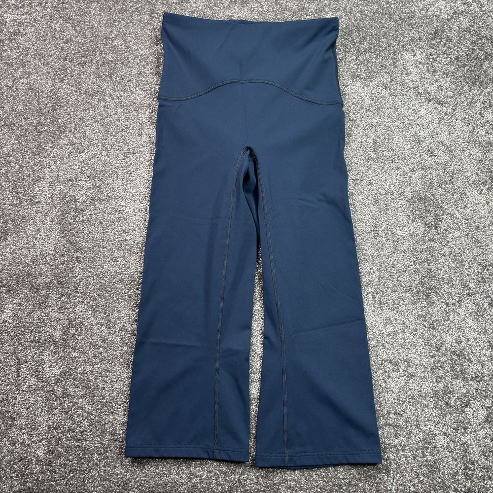 Spanx Booty Boost Active 7/8 Leggings Navy Blue High Rise Medium Straight Leg